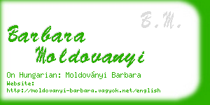 barbara moldovanyi business card