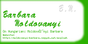 barbara moldovanyi business card